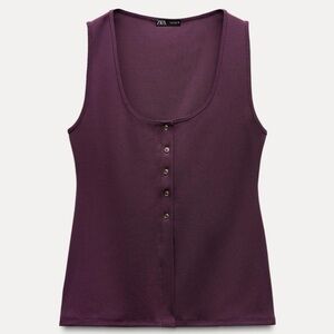 Zara purple top, never worn, new with tags, size S